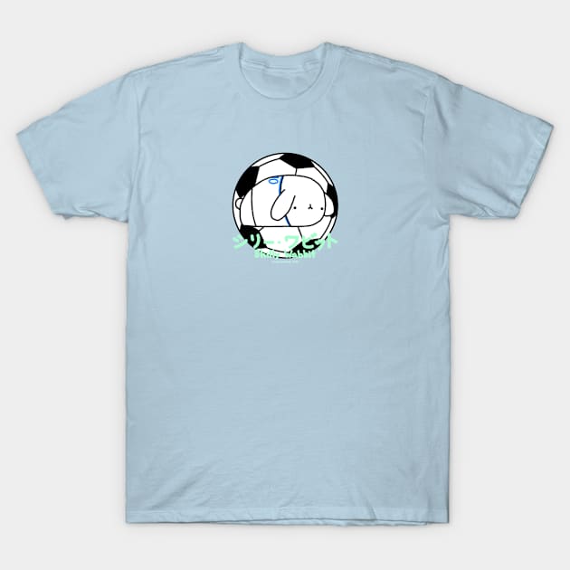 [Shilly Wabbit] Baby Lop Bunny Rabbit Loves Soccer T-Shirt by Shilly Wabbit